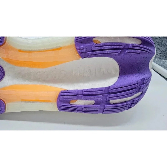 Adidas 11W / 9.5 M Ultraboost Light Running Shoes Grey Violet Orange IE1762 - Picture 14 of 15